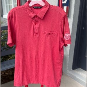 Travis Mathew Red Golf Polo M. PGA National Resort and Spa Palm Beach Gardens